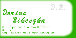 darius mikeszka business card